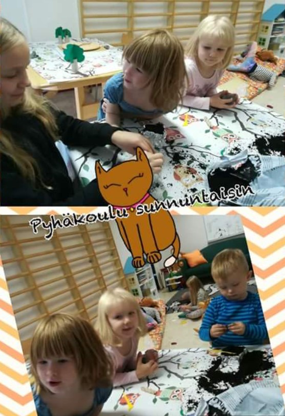 Lapsia pyhäkoulussa